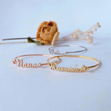Rose Nameplate Stainless Steel Bracelet for Women