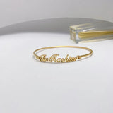 Rose Nameplate Stainless Steel Bracelet for Women
