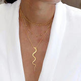 Snake Necklace Silver 925 Pendants Women Jewelry Chain Party Gift