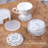 Coaster Display Stand Resin Casting Mold Hold Up to 4 Coaster with Holder