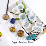 Faceted Round Square Orgonite Resin Pendant Mold Crystals Stones