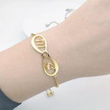 Tangula Personalized Name Infinity Symbol Bracelet Gift for Mom Jewelry