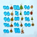 Christmas Series DIY Resin Mold Xmas Tree Snowman Casting Silicone Mould