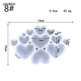 Star Love Moon Pendant Necklace Silicone Mold with Hole for DIY Necklace
