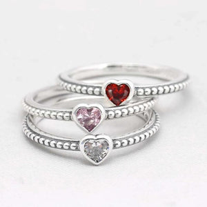 Golden-Red Synthetic Rings For Women 925 Sterling Silver Wedding Ring