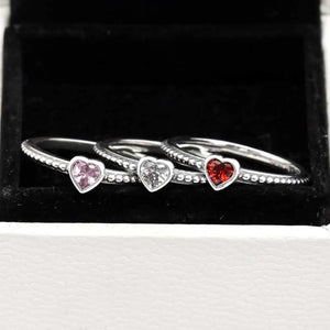 Golden-Red Synthetic Rings For Women 925 Sterling Silver Wedding Ring