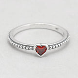 Golden-Red Synthetic Rings For Women 925 Sterling Silver Wedding Ring