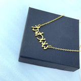 Japanese Name Pendant Necklace Stainless Steel Charm Jewelry Learn Japanese Gift