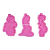 3 Pcs Thanksgiving Theme Pregnant Women Keychain Silicone Mold