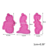3 Pcs Thanksgiving Theme Pregnant Women Keychain Silicone Mold