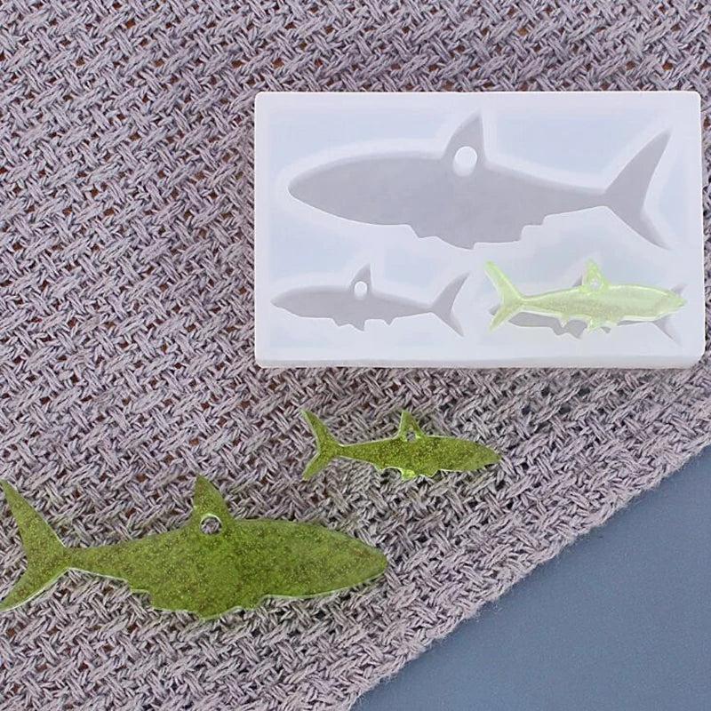 Silicone Mould Dried Flower Resin Epoxy Shark Fish Charms Mould