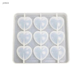 9 Hole Heart Shape Silicone Pendant Making Mold
