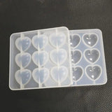 9 Hole Heart Shape Silicone Pendant Making Mold