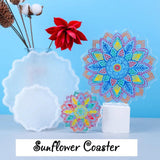 Sunflower Coaster Epoxy Resin Mould DIY Crafts Flowers Coaster Accessories