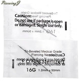 Body Piercing Kit 10 PRO 14G/16G Needle Forcep Jewelry Scissors Glove