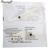 Body Piercing Kit 10 PRO 14G/16G Needle Forcep Jewelry Scissors Glove