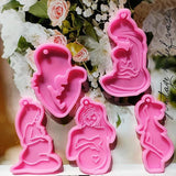5 Pcs Pregnancy Keychain Epoxy Resin Mold Mom Pendants Silicone Mould DIY Crafts