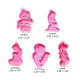 5 Pcs Pregnancy Keychain Epoxy Resin Mold Mom Pendants Silicone Mould DIY Crafts