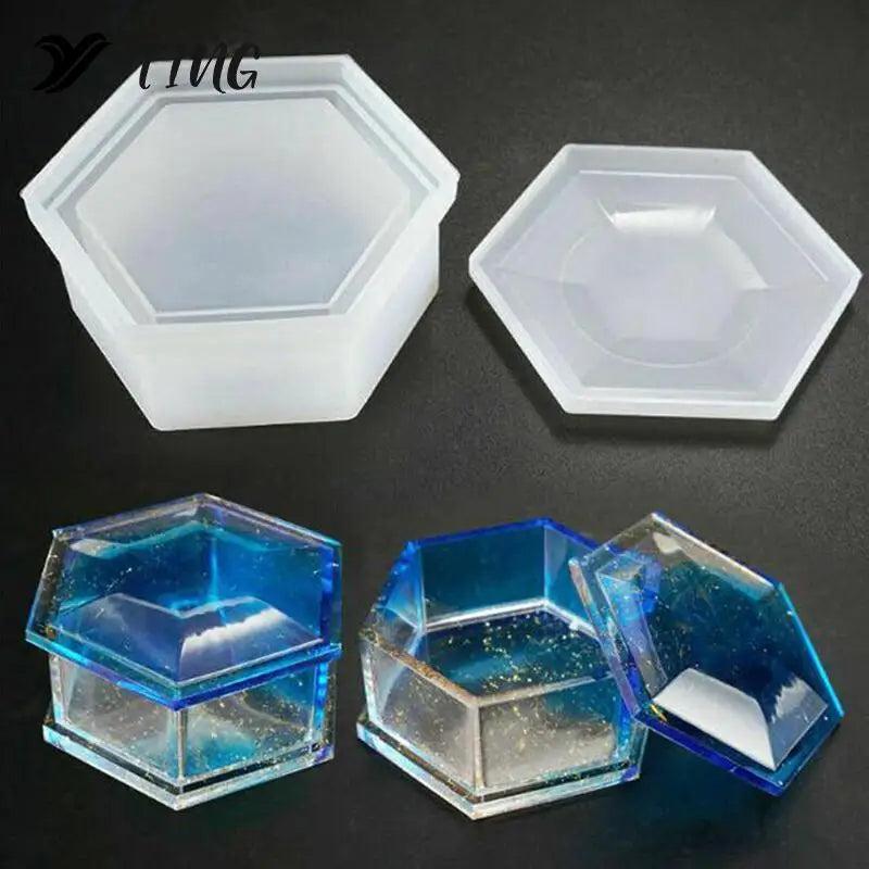 Silicone Jewelry Storage Box Mold Round Organizer DIY Resin Casting Mold