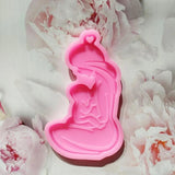 Pregnant Mother Keychain Resin Mold DIY Crafts Jewelry Necklace