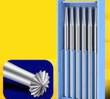6PCS Jewelry Setting Burs Diamond Bearing Cutter Stone Set Tool