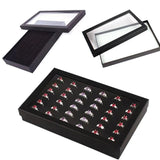 Velvet Sponge Ring Display Box Jewelry Storage Case Holder