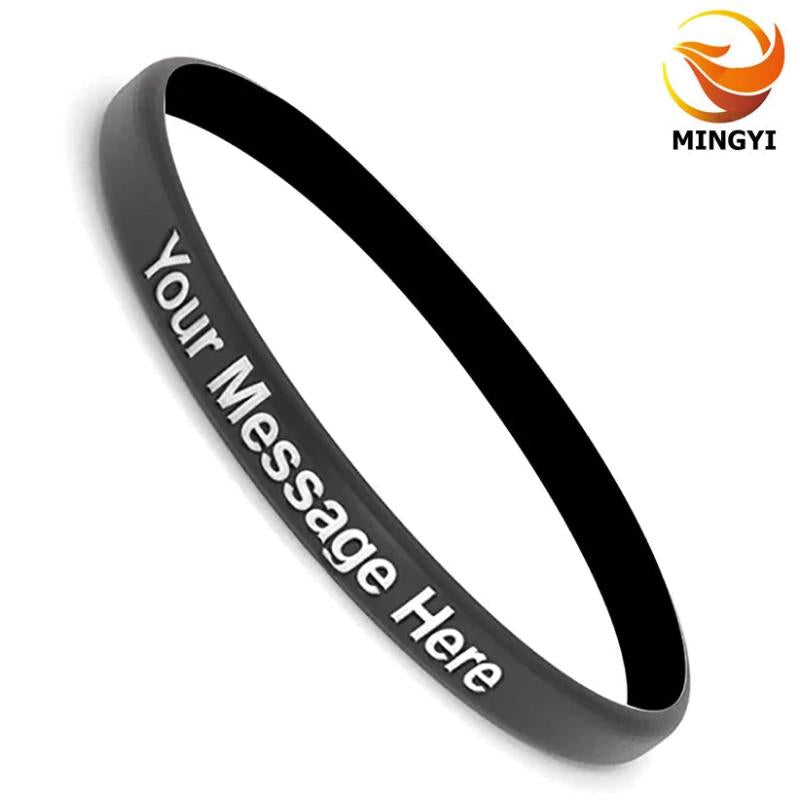 8mm Silicone Wristband Wrist Bands for Events, Party, Weddings
