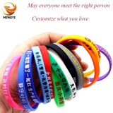 8mm Silicone Wristband Wrist Bands for Events, Party, Weddings
