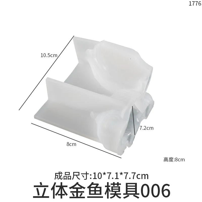 3D Fish-Shaped Epoxy Resin Mold Jewelry Silicone Moulds