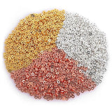 2100Pcs 6Mm CCB Charm Spacer Beads Wheel Bead Flat Round Loose Beads