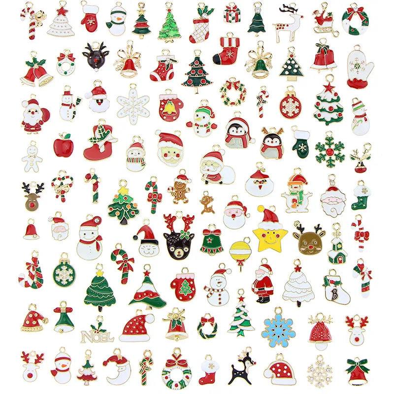 100Pcs Christmas Pendant DIY Jewelry Making Accessory