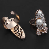 12Pcs Nail Ring Jewelry Crystal Finger Art Decoration Ladies Rhinestone