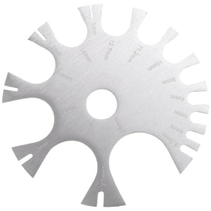 Stainless Steel Body Jewelry Piercings Gauge Measurement Wheel 18G-0G
