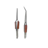 2Pcs Cross Locking Lock Tweezers Jewelry Soldering