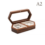 Wood Ring Box Proposal Engagement Ring Holder
