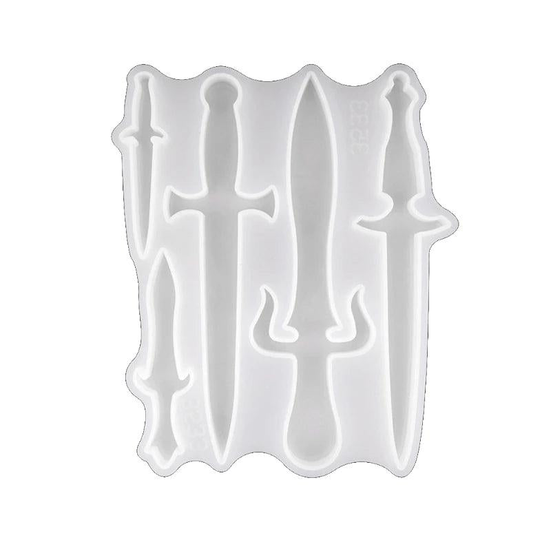 Crystal Dagger Decoration Mold Sword Cutter Silicone Mould DIY Resin