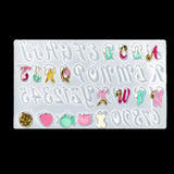 Alphabet Keychain Resin Molds with Hole for Jewelry Making