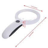 10X Large Magnifying Glass with LED Light for Coins Stamps Jewelry