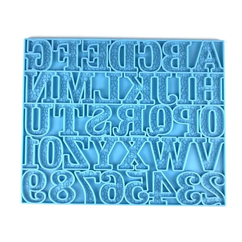 Resin Keychain Earrings Molds DIY Alphabet Number Casting Mold
