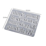 Pray Bless Word Letters Pendants Epoxy Resin Making Mold DIY Couple Gift