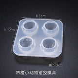 4 Grid Chicken & Pig Silicone Mold Epoxy Resin Crafts
