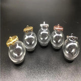 10 Pieces Glass Bottle Pendant Necklace Phone Chain Jewelry Crafts