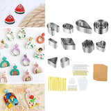 24Pcs Polymer Clay Cutters with Earring Cards Jewelry Making Kit