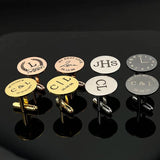 Personalized Initial Letter Cufflinks for Men Wedding Groom Gift