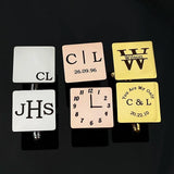 Personalized Initial Letter Cufflinks for Men Wedding Groom Gift