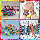 Kids DIY Bracelet Making Set Colorful Ropes Beads Kit for Friendship