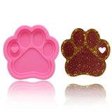 Dog Paw Silicone Moulds with Keyrings Epoxy Resin Mold DIY Crafts Mold