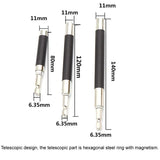 3pcs Telescopic Drill Mandrels 6.35mm Shank Rotary Tools For Jewelry