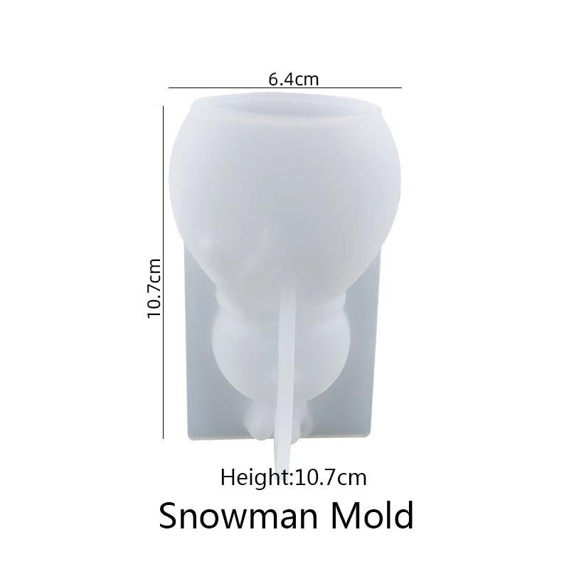 Christmas Ornaments Epoxy Resin Mold 3D Snowman Santa Claus Silicone Mould
