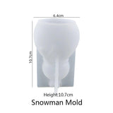 Christmas Ornaments Epoxy Resin Mold 3D Snowman Santa Claus Silicone Mould
